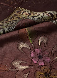Ikras 5-Piece Embroidered Placemat and Table Runner Set Brown  - Image 3