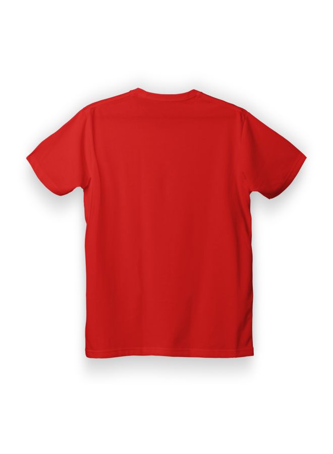 Twinkle Hands Santa Quote Printed T-Shirt Red/White - Image 2