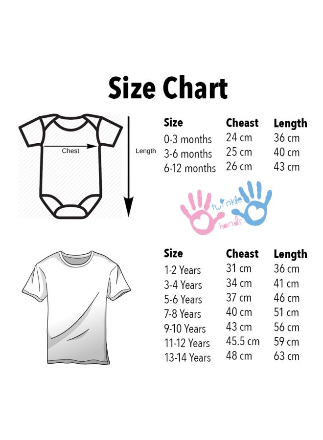 Twinkle Hands - Big Boss Printed Onesies White/Black/Red - Image 1