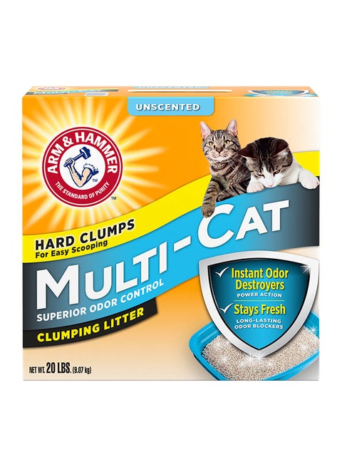 Multi-Cat Odor Control Clumping Litter Multicolour 9.07kg
