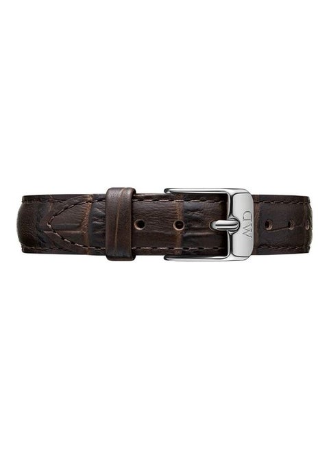 Watch Strap in Leather and Silver 28mm | DW
