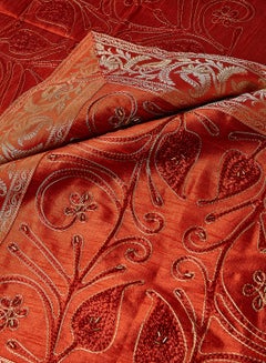 Ikras 5-Piece Embroidered Placemat and Table Runner Set Red  - Image 2