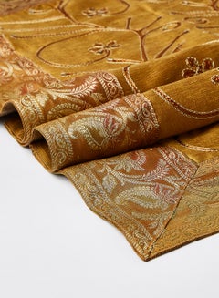 Ikras 5-Piece Embroidered Placemat and Table Runner Set Yellow  - Image 3