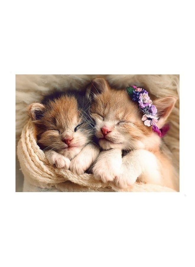 Trefl 500-Piece Sleeping Kittens Jigsaw Puzzles Playset 48x34cm - Image 2