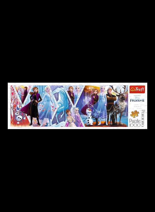 تريفل لعبة أحجية تركيب الصور بتصميم مشهد بانورامي من فيلم "Frozen 2" من 1000 قطعة 97x34سم 