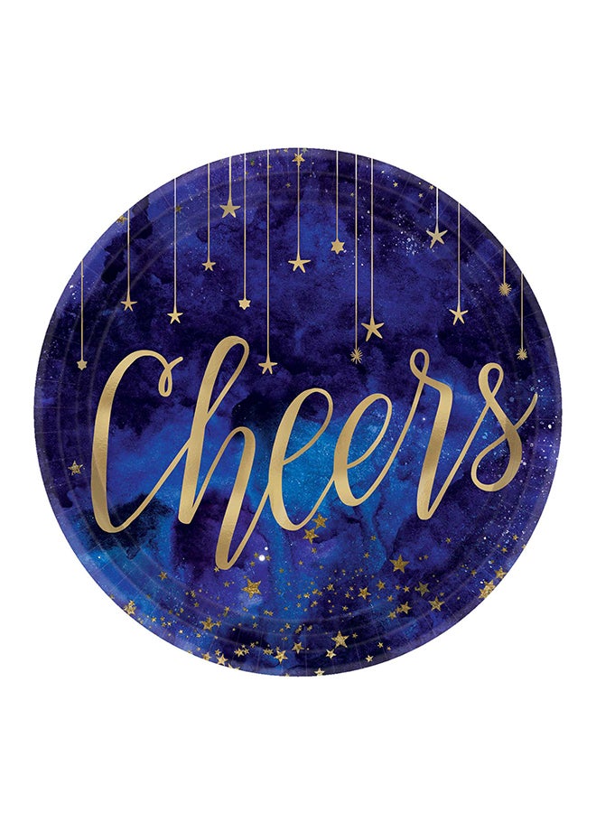 Amscan Midnight Metallic Paper Plates