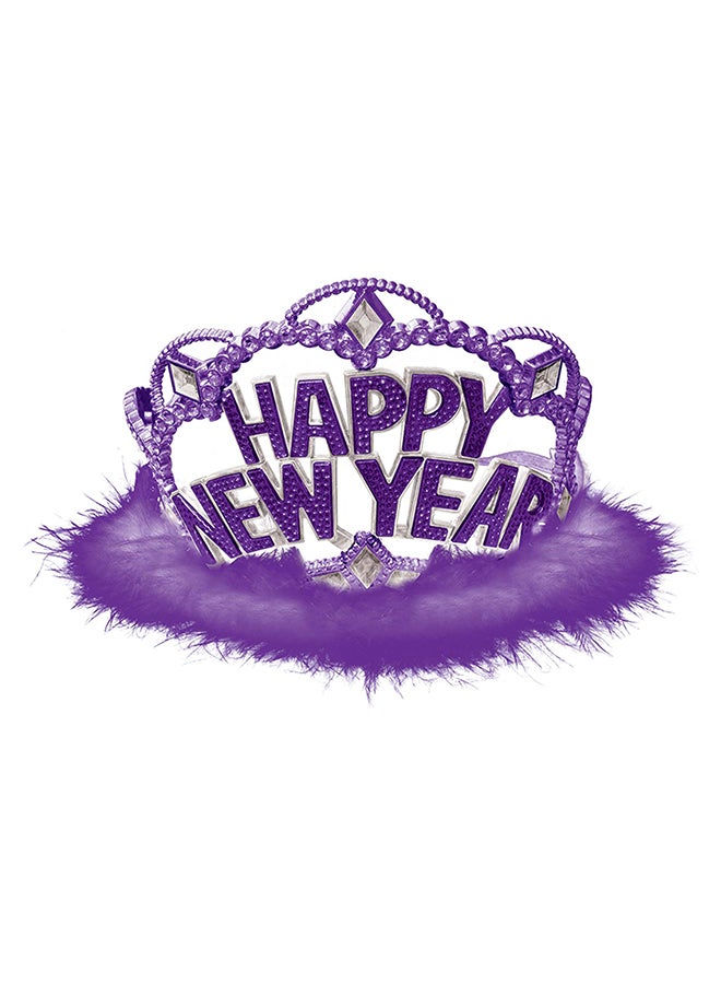 أمسكان تاج مطليّ بالكهرباء بتصميم Happy New Year