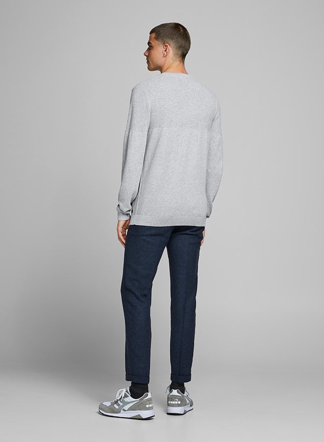 JACK & JONES - Solid Sweater Cool Grey - Image 1