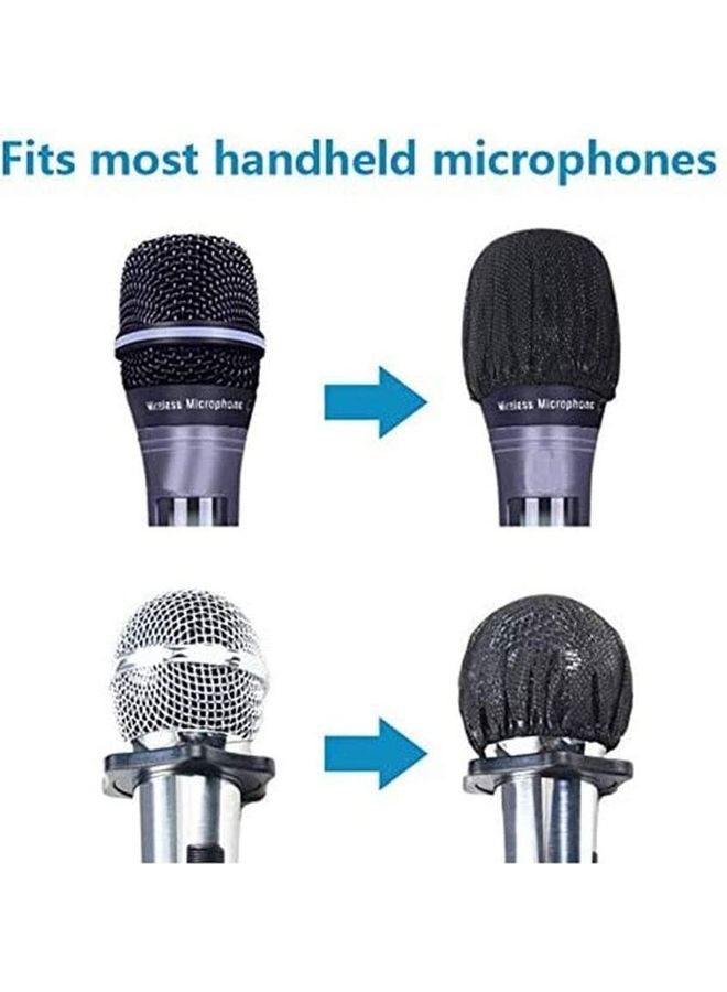 200Pcs Clean Antibacterial and No-Odor Mic Covers Perfect Replacement for Most Handheld Microphone YA-JJ2461 Black  - Image 3