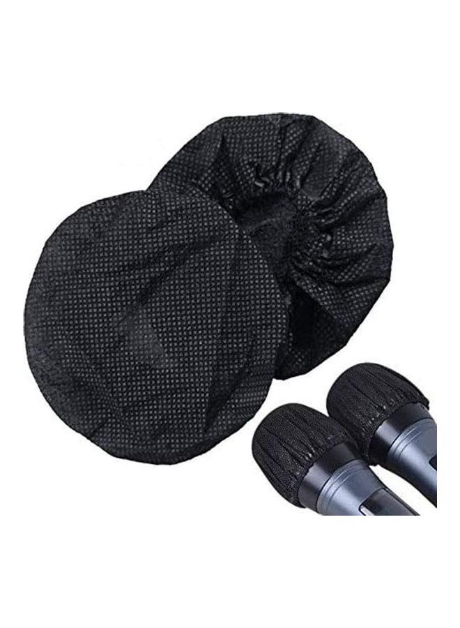 200Pcs Clean Antibacterial and No-Odor Mic Covers Perfect Replacement for Most Handheld Microphone YA-JJ2461 Black  - Image 1