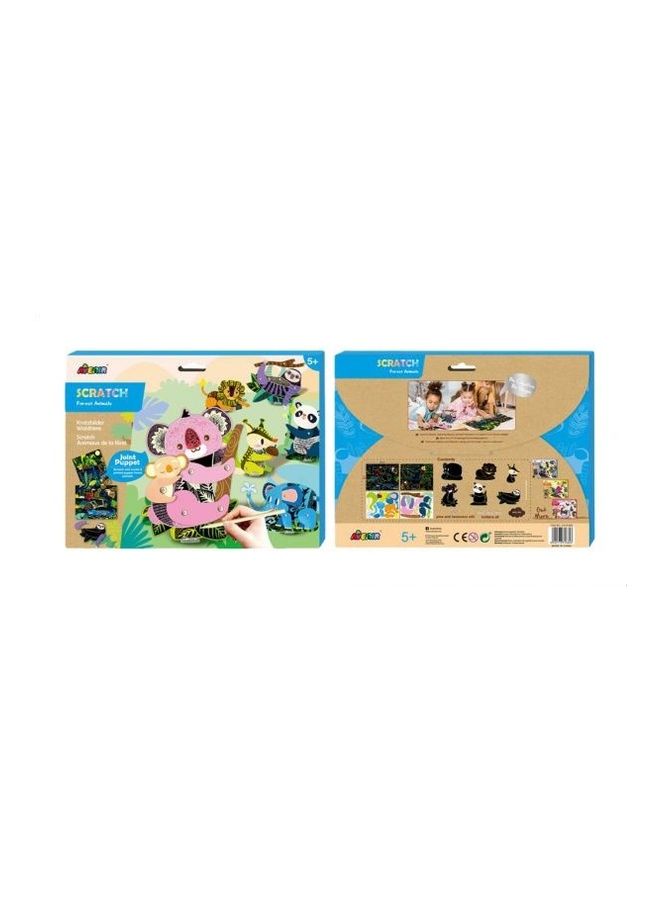 Avenir 36-Piece Forest Animals Creative Scratch And Joint Puppet Set 36.8cm - Image 1
