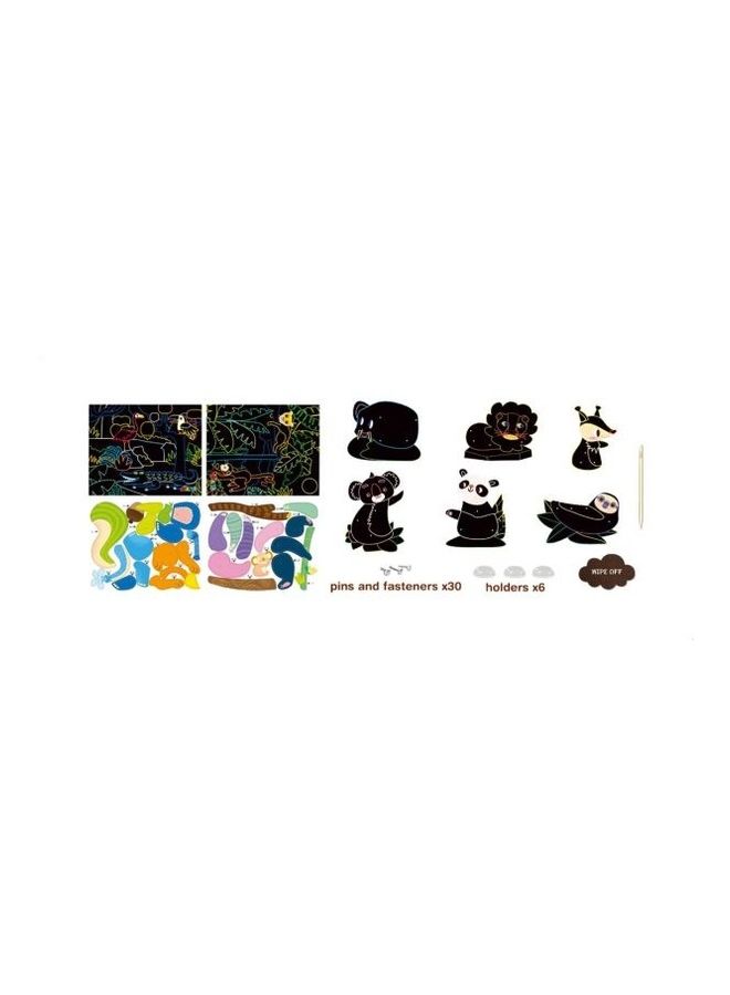 Avenir 36-Piece Forest Animals Creative Scratch And Joint Puppet Set 36.8cm - Image 2