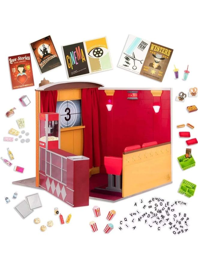Our Generation Cinema And Movie Theater with Electronics Playset 28.75 x 13 x 21.5inch - Image 3