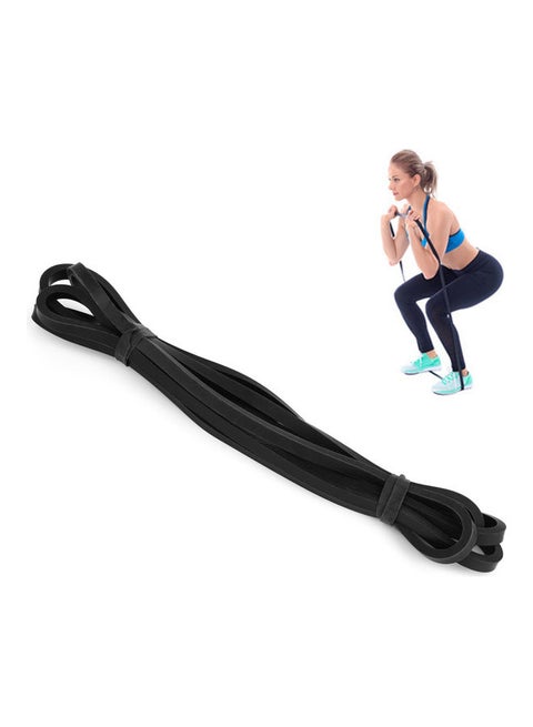 Natural Latex Pull Up Assist Resistance Loop Band Black 8-15lbs 30.00*1.00*8.00cm
