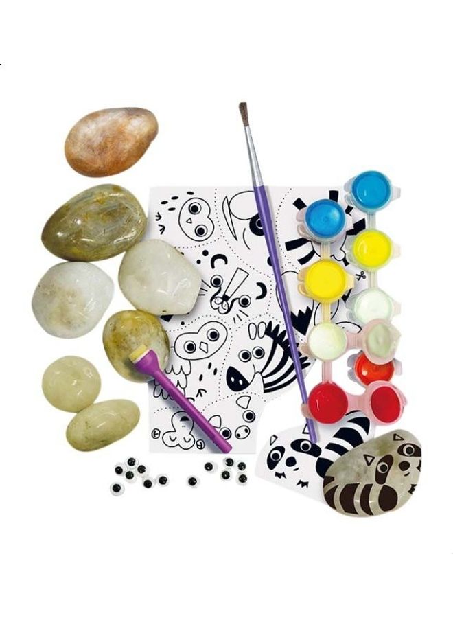 4m KidzMaker Magical Animal Rock Painting Craft Kit 21 x 28 x 6cm - Image 2