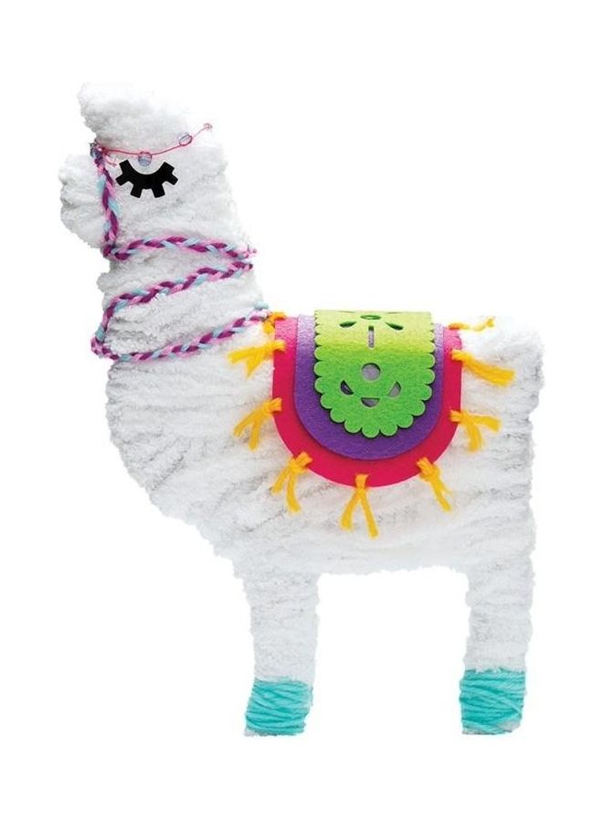 4m - KidzMaker Make Your Llama Doll Craft Kit 21 x 28 x 6cm - Image 1