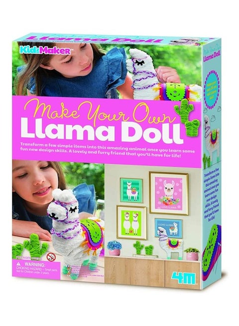 KidzMaker Make Your Llama Doll Craft Kit 21 x 28 x 6cm
