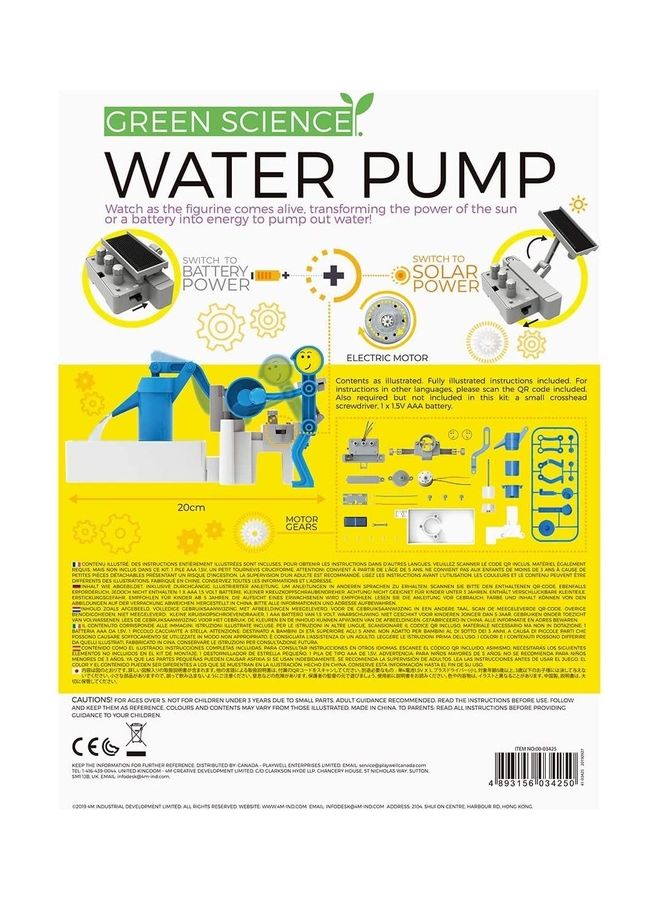 4m Green Science Solar Hybrid Power Water Pump Craft Kit  - Image 2