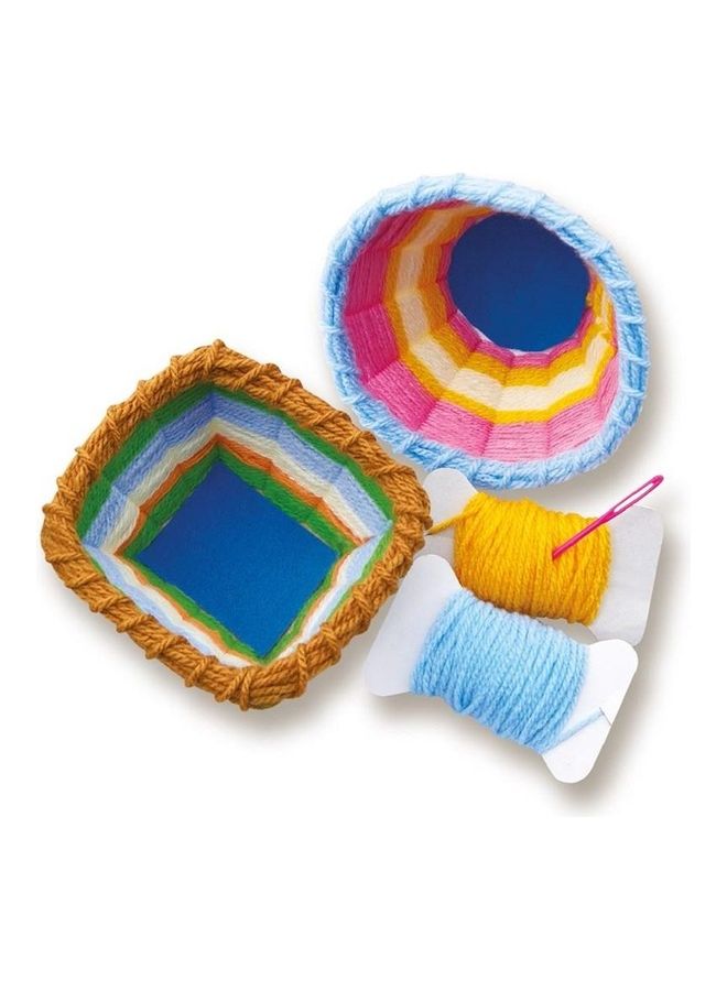 4M طقم حياكة سلة منسوجة من سلسلة كيدز ميكر للأعمال اليدوية 21 x 28 x 6سم - Image 2