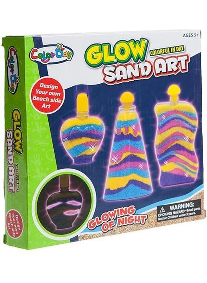 Color Day DIY Room Decor Glow in the Dark Colourful Sand Art Kit 22 x 21.2 x 4.4cm  - Image 2