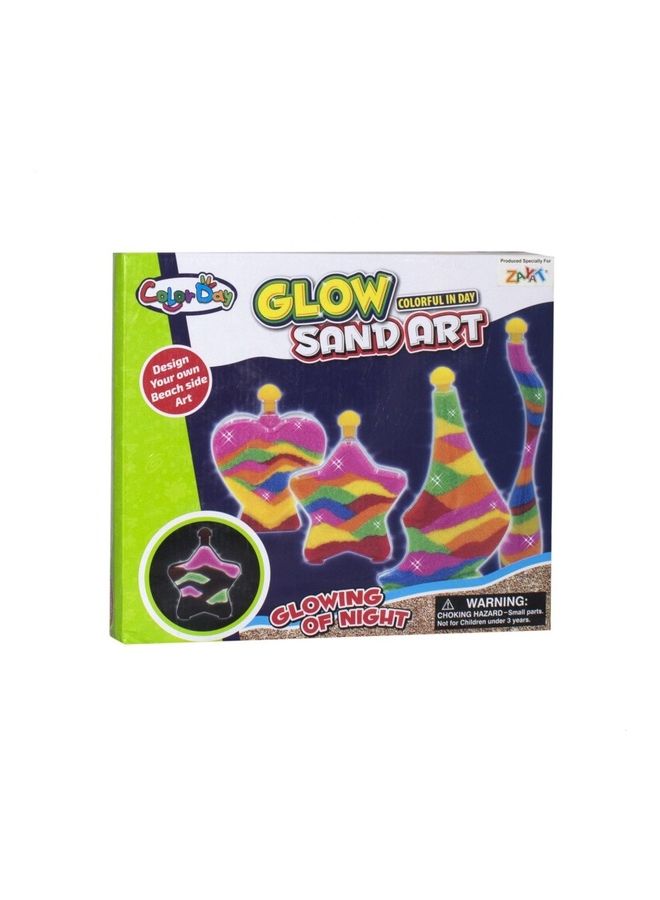 Color Day DIY Room Decor Glow in the Dark Colourful Sand Art Kit 22 x 21.2 x 4.4cm  - Image 1