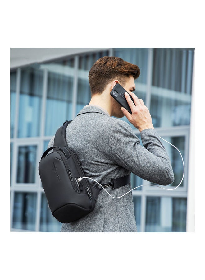 Generic Man Waterproof Single Shoulder Pack Business Leisure Chest Pack 33.00*12.00*20.00cm  - Image 2