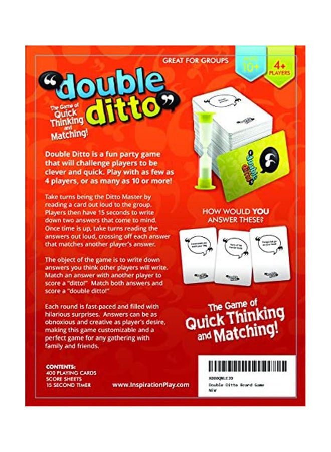Generic - Funny Card Game Double Ditto Quick Thinking Matching Family Party Board Game 19*5*11cm - Image 1