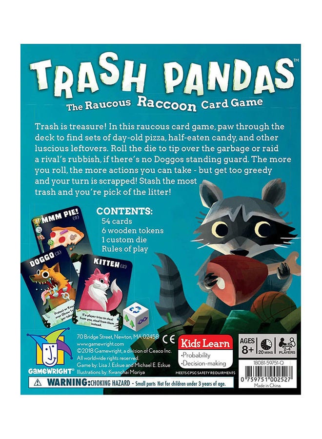 Generic - Funny Trash Pandas Raccoons Card Game Family Party Board Game 14.6*4.1*12cm - Image 1