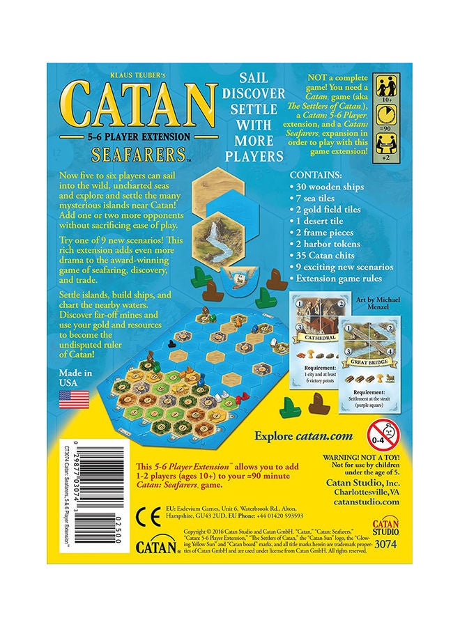 Generic - Funny Card Catan 5-6 Player Expansion Seafarers Sail Discover Settle Party Board Game 21.5*4.8*16.2cm - Image 1
