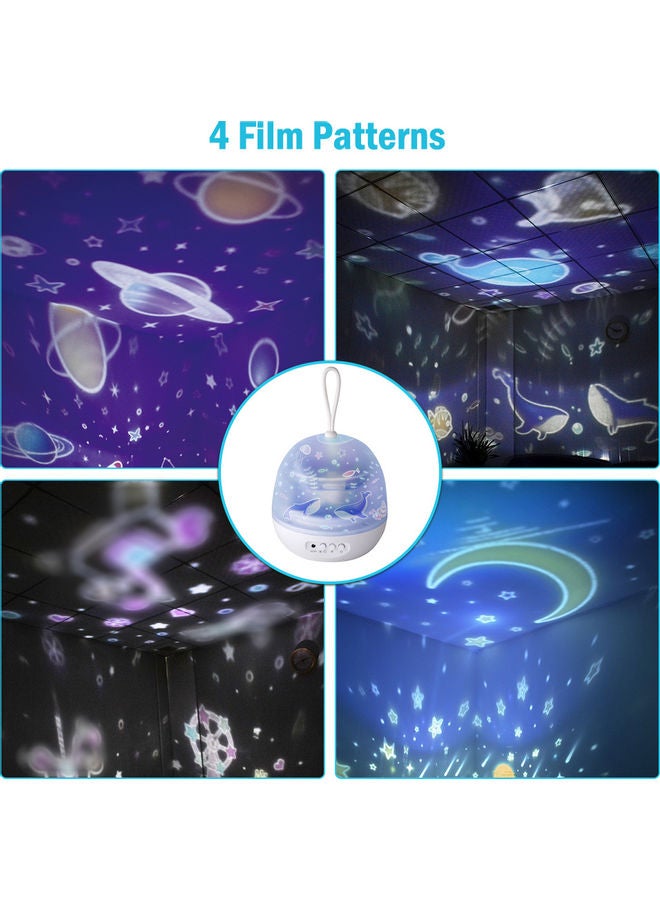LEDs Night Light 360° Rotating 8 Color Modes Starry Moon,Ocean,Universe,Carousel 4 in 1 Projector Lamp Baby Kids Nursery Lights - Image 4