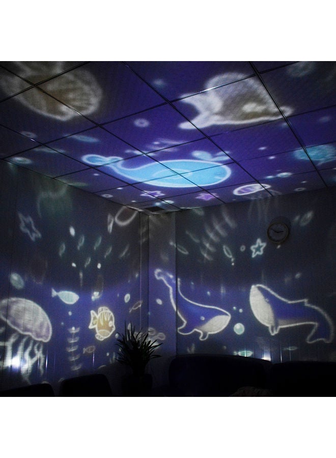 LEDs Night Light 360° Rotating 8 Color Modes Starry Moon,Ocean,Universe,Carousel 4 in 1 Projector Lamp Baby Kids Nursery Lights - Image 3