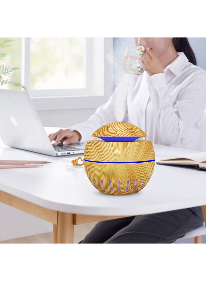Generic - USB Air Humidifier Aroma Oil Diffuser Cool Mist Maker Color Changing Wood LEDs - Image 1