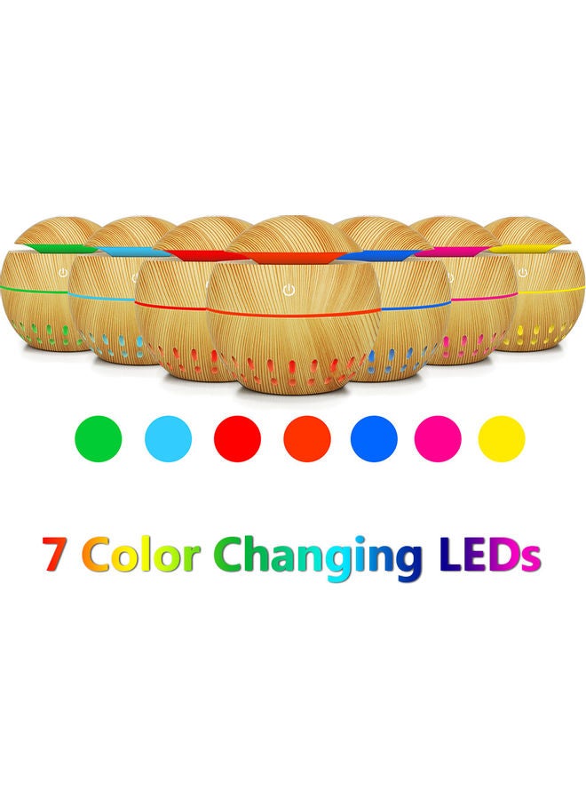 Generic - USB Air Humidifier Aroma Oil Diffuser Cool Mist Maker Color Changing Wood LEDs - Image 1