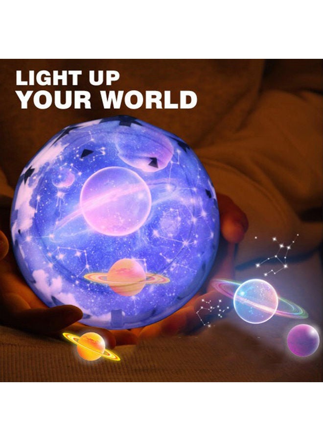 جهاز بروجيكتور مُزود بإضاءة ليلية بإضاءة LED على شكل كوكب دوار بزاوية 360 درجة لغرفة نوم الأطفال أسود 13.5*13*13.5سم  - Image 5