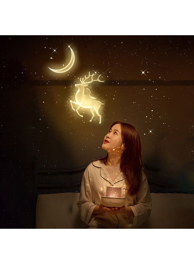 بروجيكتور ليلي دوار بزاوية 360 درجة بإضاءة LED لغرفة النوم متعدد الألوان 14.6*13.6*13.6سم - Image 5