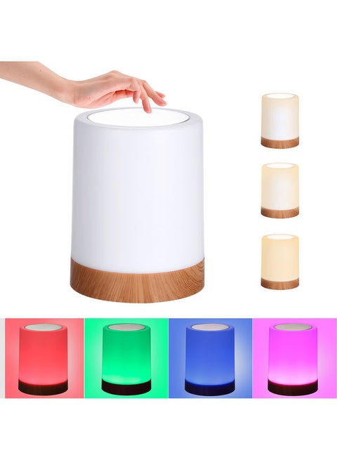 Touching Control Bedside Light USB Rechargeable Dimmable Table Lamp Multicolor 13*10.5*10.5cm