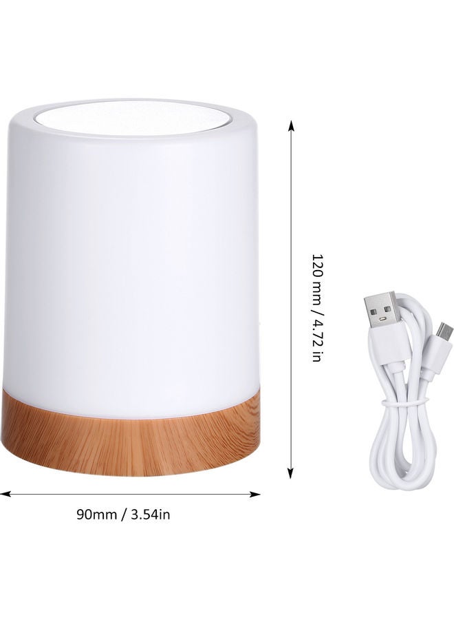 Touching Control Bedside Light USB Rechargeable Dimmable Table Lamp Multicolor 13*10.5*10.5cm