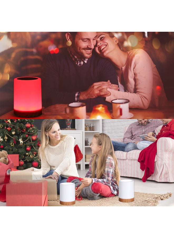 Touching Control Bedside Light USB Rechargeable Dimmable Table Lamp Multicolor 13*10.5*10.5cm