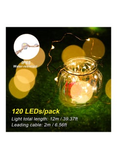 2-Pack 12m 120LEDs Solar Copper Wire String Fairy Lights Warm white 16*6.5*10cm - v1607606320/N42943456A_4