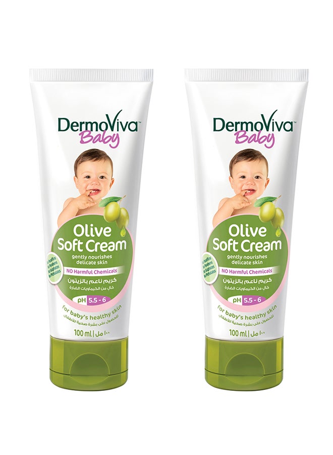 DermoViva Baby Olive Soft Cream Pack Of 2  - Image 1