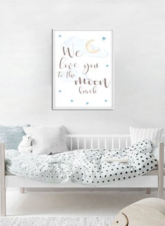 DECOREK Balloon Printed Canvas Painting Brown/White/Blue 57 x 71 x 4.5cm  - Image 2