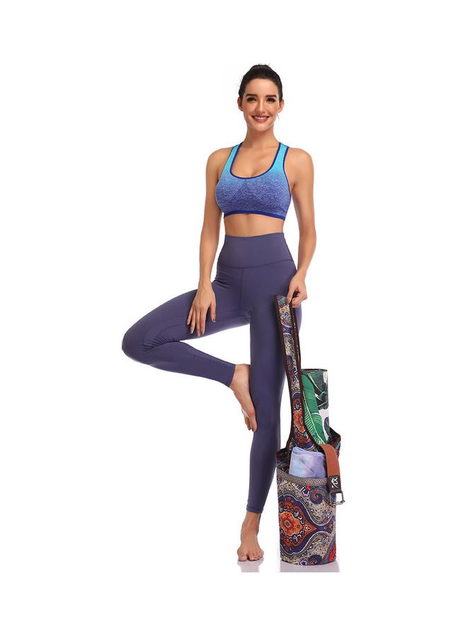 Generic Yoga Mat Bag Canvas Shoulder Bags Vintage Printed Zipper Pocket 25.00*3.00*24.00cm  - Image 4