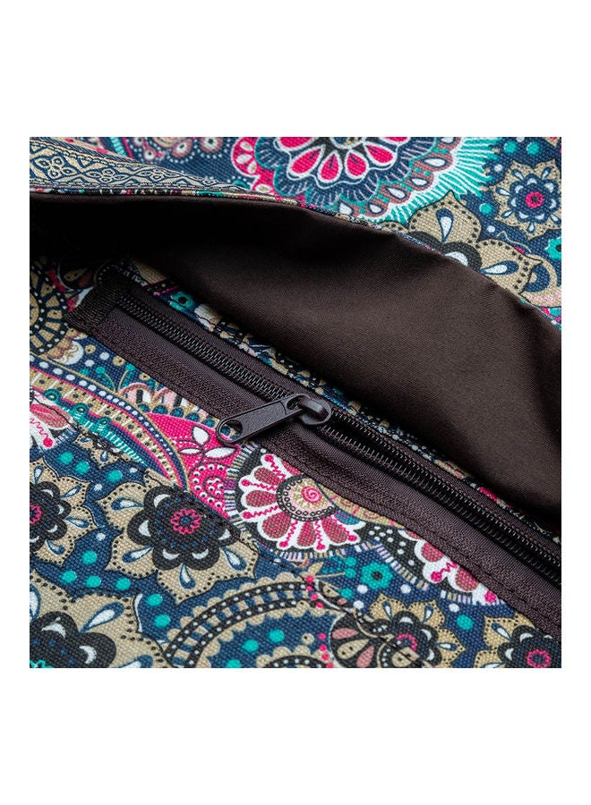 Generic Yoga Mat Bag Canvas Shoulder Bags Vintage Printed Zipper Pocket 25.00*3.00*24.00cm  - Image 3