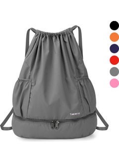 Foldable Drawstring Backpack Sports Gym Bag with Wet and Dry 42.00*10.00*32.00cm