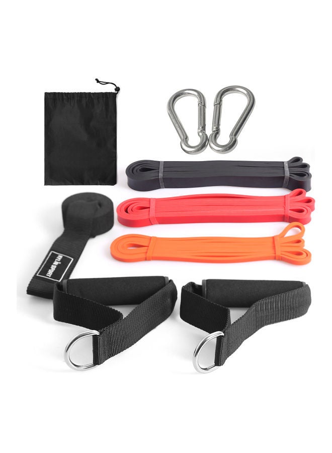 Pack of 3 Pull Up Assist Set Resistance Loop Bands with Door Anchor Handles Hooks and Carry Bag 30.00*8.00*17.00cm - Image 5