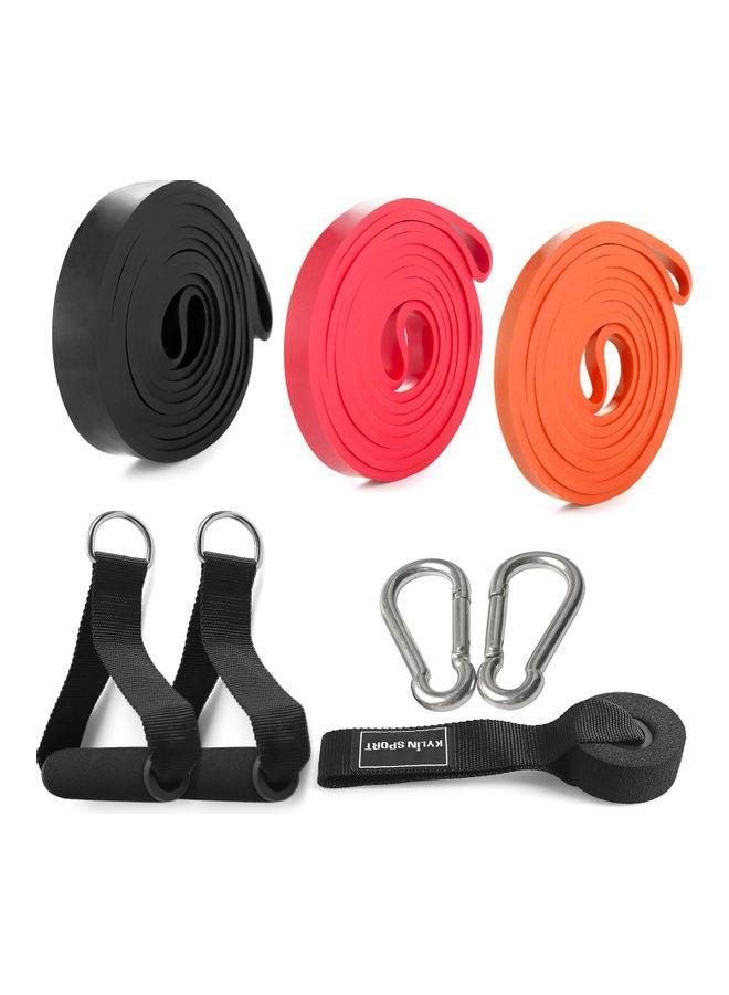 Pack of 3 Pull Up Assist Set Resistance Loop Bands with Door Anchor Handles Hooks and Carry Bag 30.00*8.00*17.00cm - Image 4
