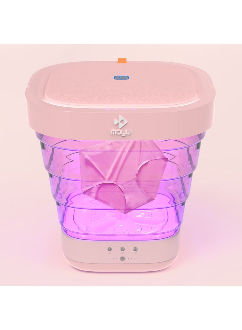 MoYu XPB08-F1S Portable Touch Control UV Sterilization Foldable Wash Machine PAA2576P_P Pink - Image 2
