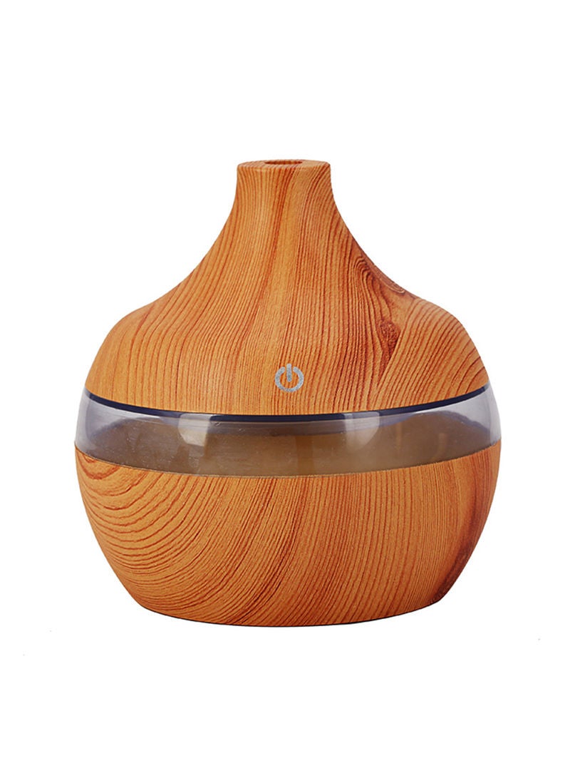 Essential Oil Aromatherapy Air Humidifier With LED Lights Light Brown  - Image 1