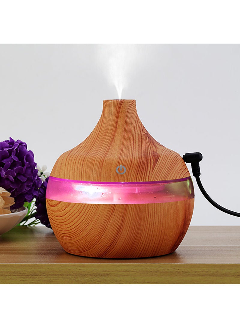 Essential Oil Aromatherapy Air Humidifier With LED Lights Light Brown  - Image 5