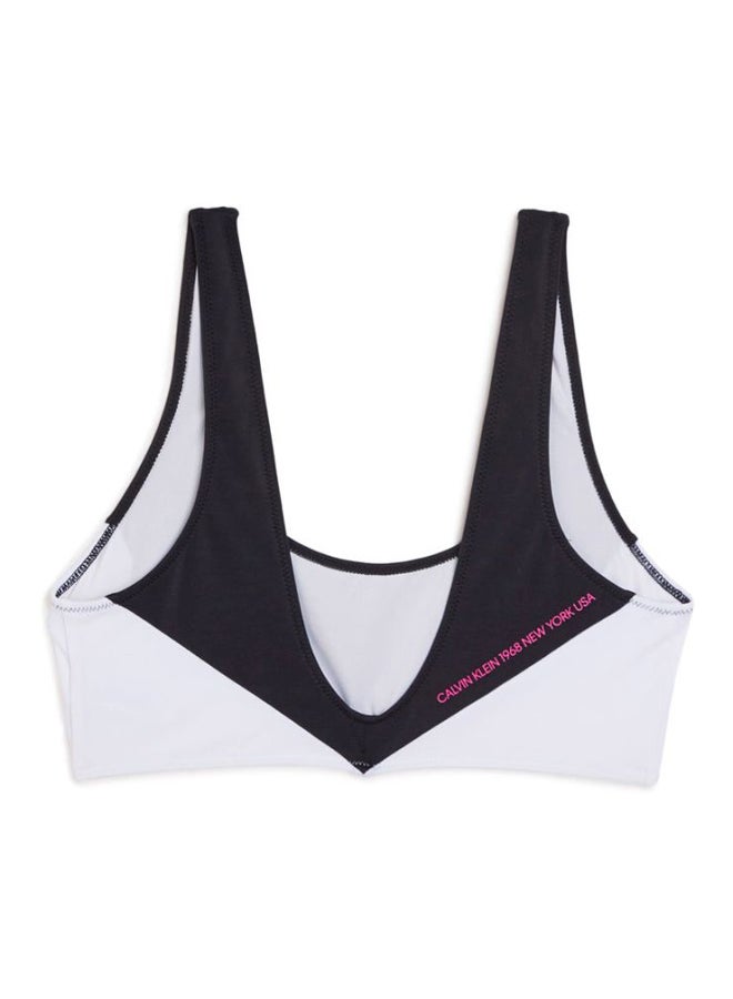 CALVIN KLEIN Bikini Bralette Black/White/Pink - Image 2
